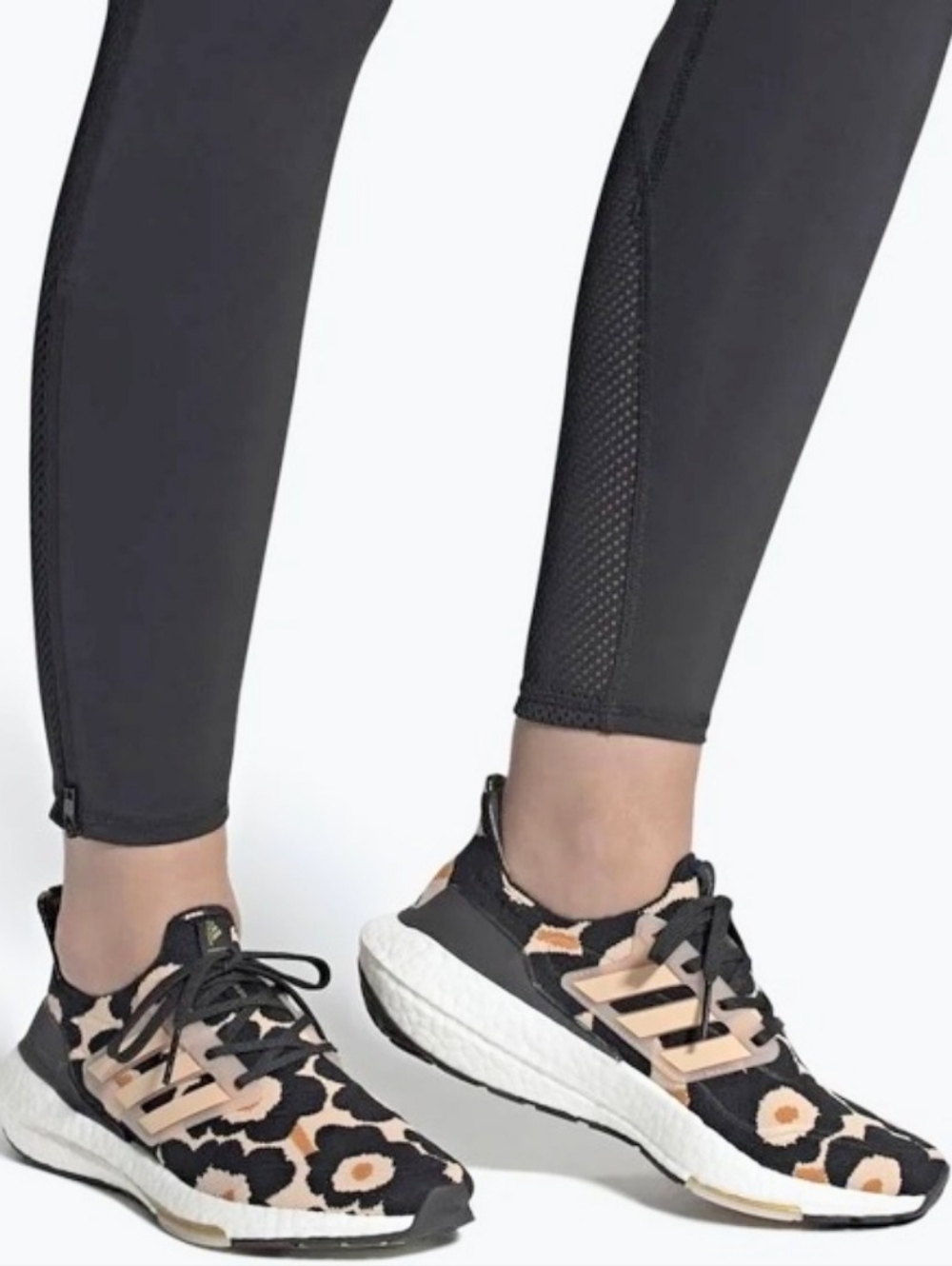 Adidas x Marimekko Women's Black Floral Running Shoes